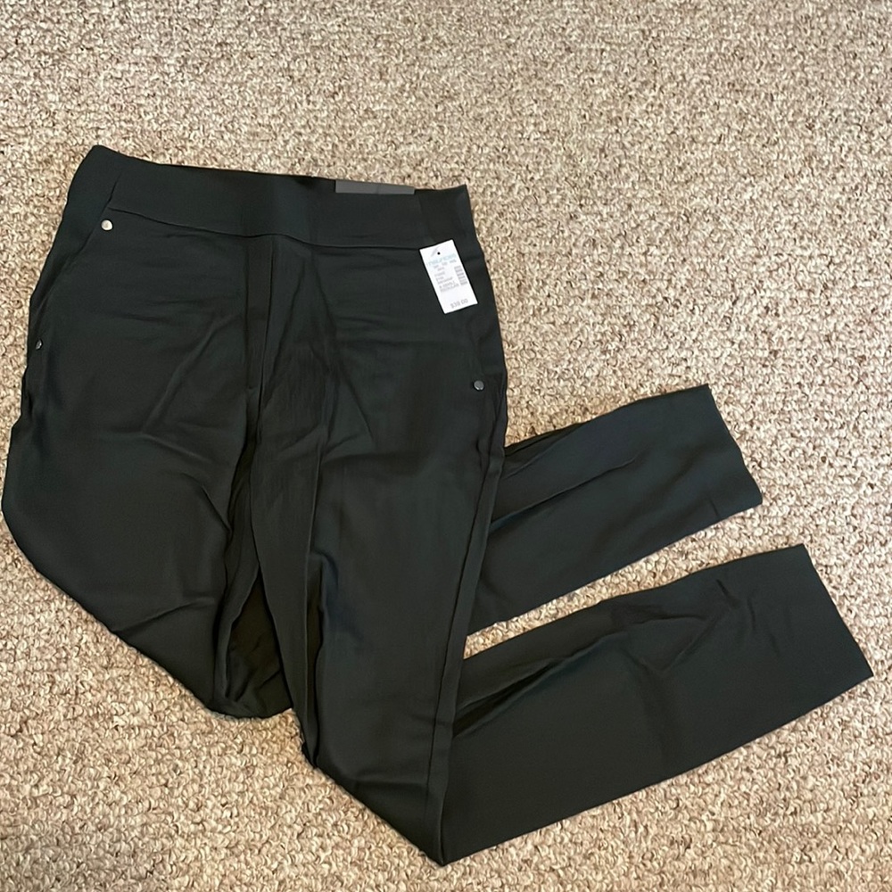 Maurices pull on skinny ankle pants dark green